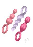 Satisfyer Booty Call Silicone Textured Anal Plugs Assorted...