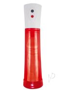 Commander Electric Rechargeable Penis Pump - Red