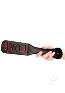 Ouch! Leather Paddle Love - Black