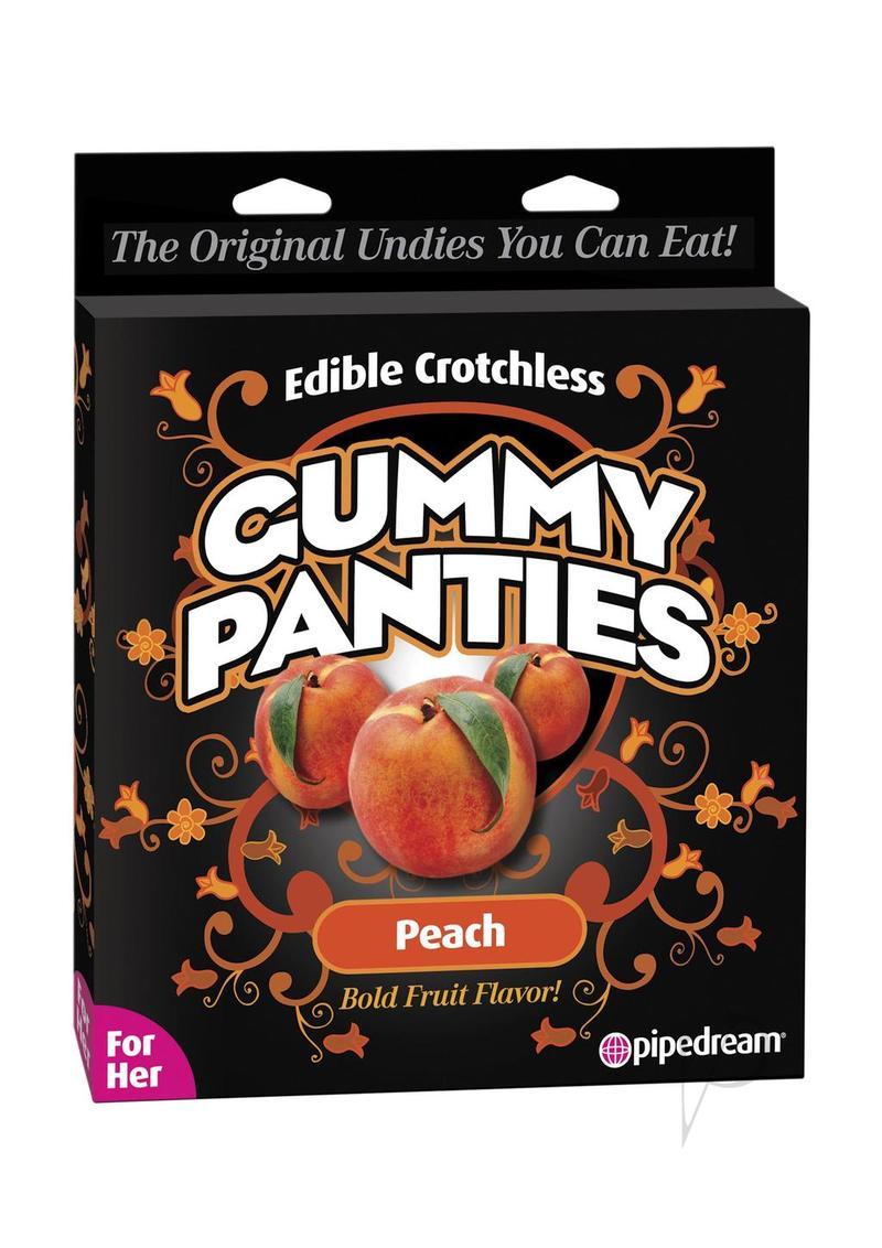 Edible Crotchless Gummy Panties - Peach